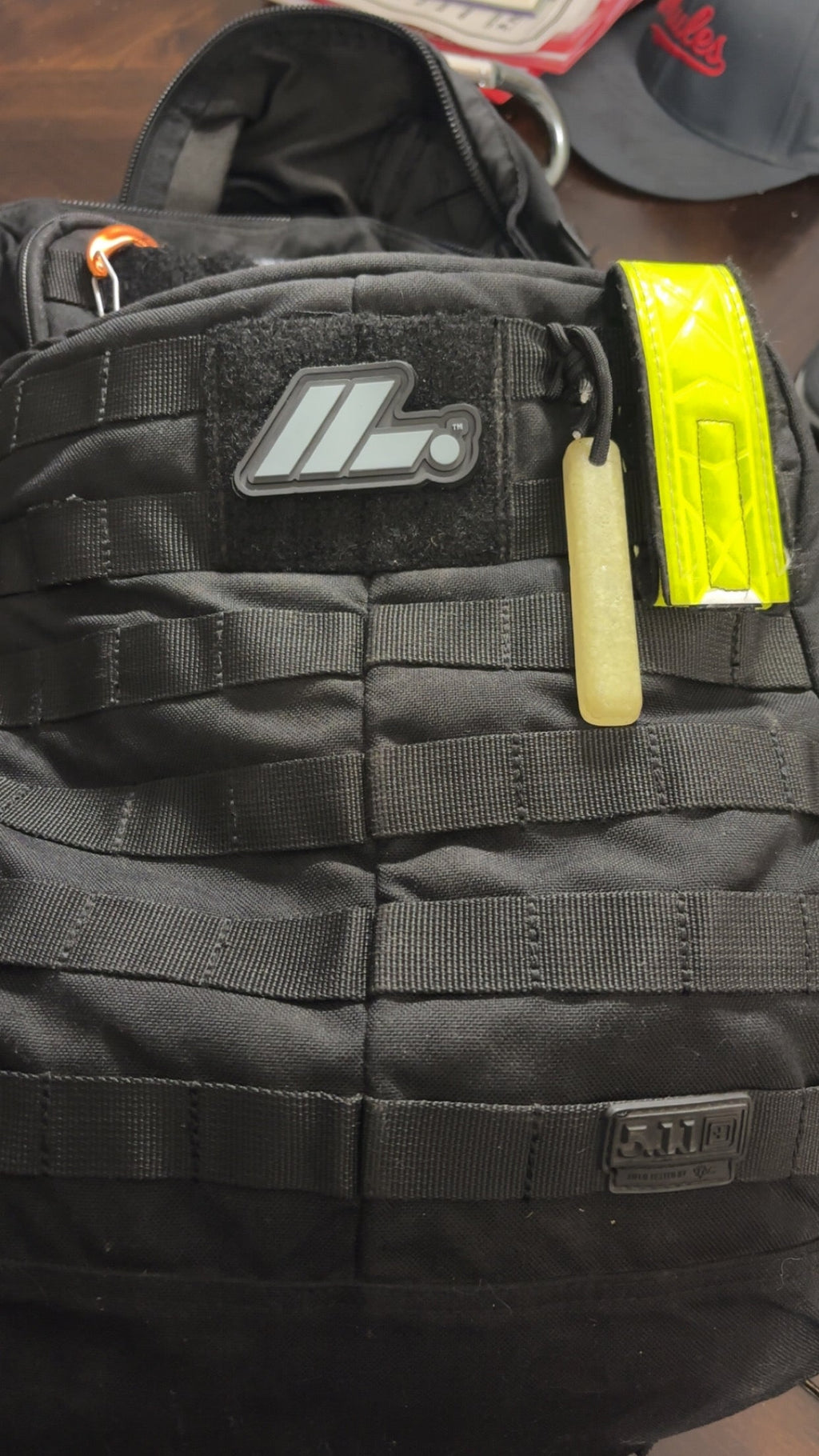 Actual LIFT. rubber patch on black gear backpack