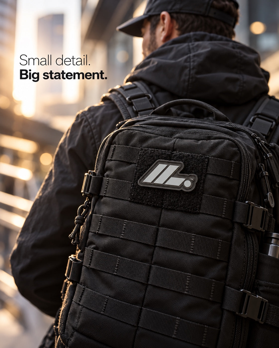 Small detail Big statement, LIFT. PVC patch lifestyle graphic