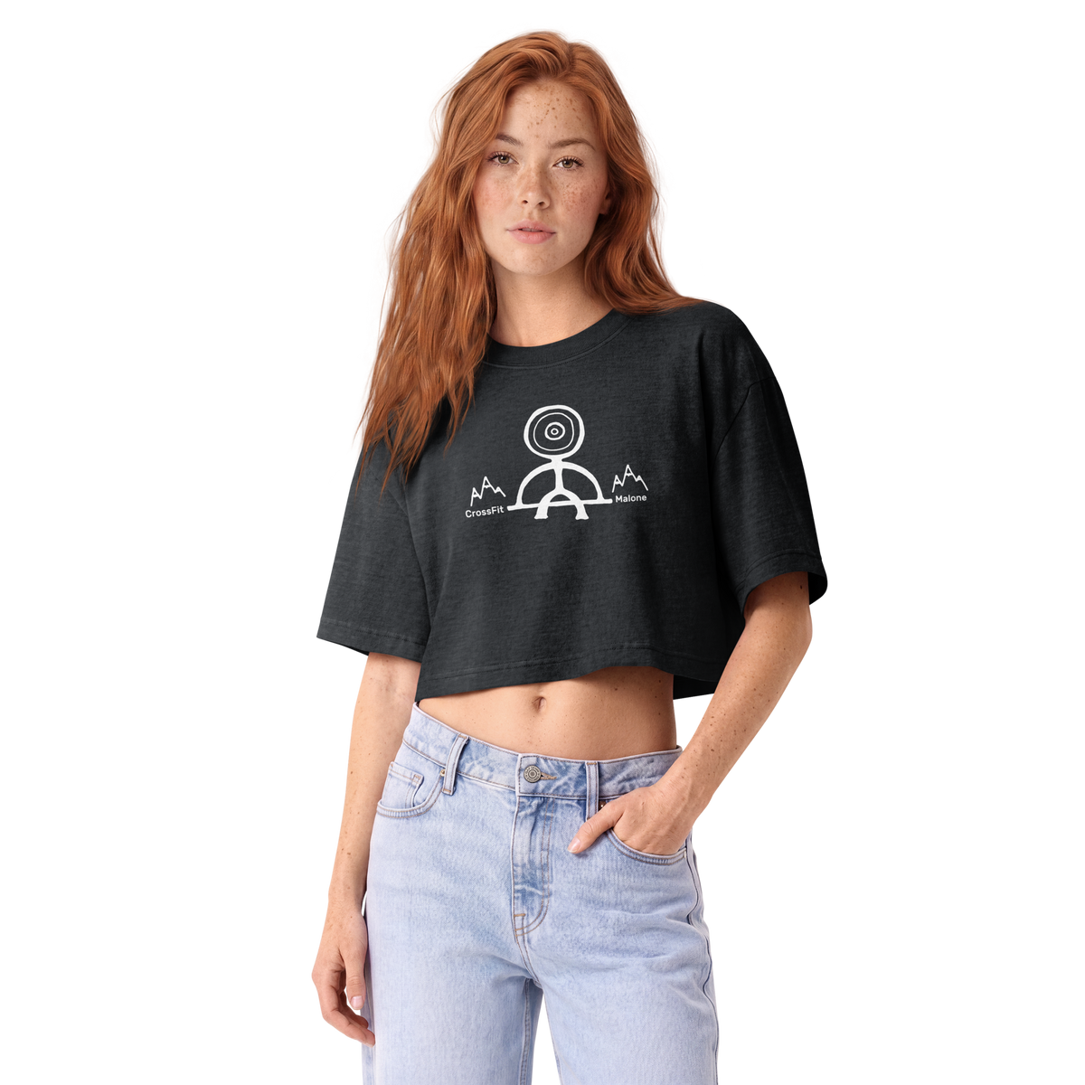 Official CrossFit Malone Garment-Dyed Crop Tee