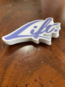 LIFT. Cursive Logo Decal 3.5" x 2.5"