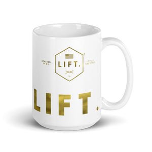 LIFT. GOLD Foil logo Coffee Mug